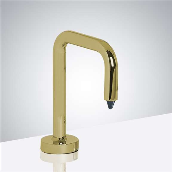 Fontana Inverted U-Shaped Gold Finish Touchless Automatic Soap Dispenser